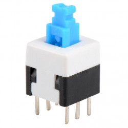 Tlačítkový spínač 8x8mm s aretací (2-pólový přepínací)