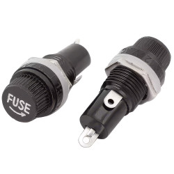 Držák pojistek 5x20mm do panelu černý