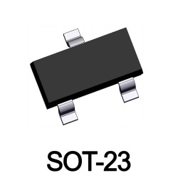 MOSFET tranzistor P-kanál IRLML6402 (20V, 4.9A, 1.31W, SOT-23)