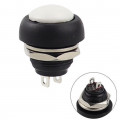 Kulatý tlačítkový spínač PBS-33B 12mm bílý (250V/1.5A)