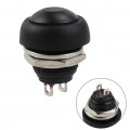 Kulatý tlačítkový spínač PBS-33B 12mm černý (250V/1.5A)