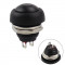 Kulatý tlačítkový spínač PBS-33B 12mm černý (250V/1.5A)