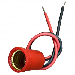 Objímka E10 s vodiči 11cm