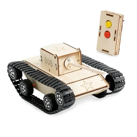 Pásový tank na dálkové ovládání (stavebnice)